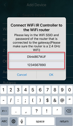 Support_WiFi_IR_controller